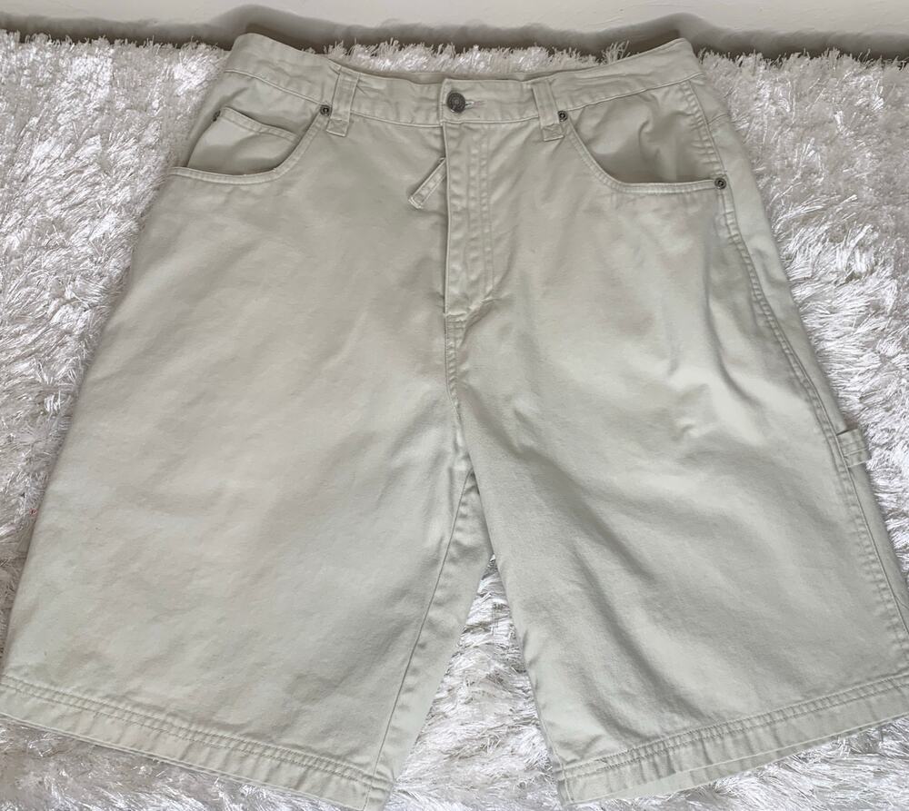 Vintage Carpenter Khaki Shorts 100% Cotton Sz 32